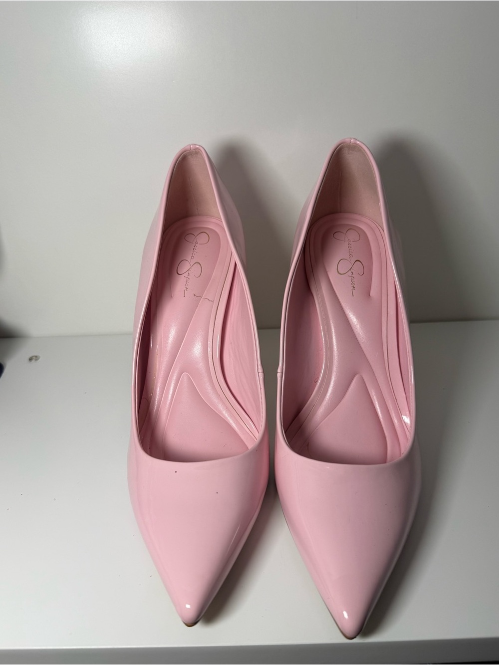 Jessica Simpson Pastel Pink Pointed-Toe Pumps